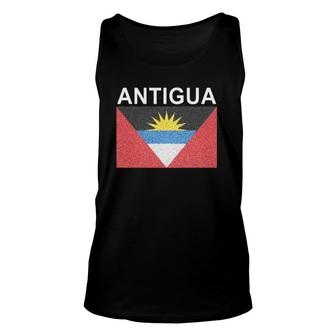 Antigua Flag Artistic Waladli Unisex Tank Top | Mazezy