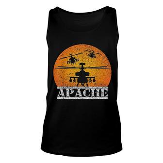 Apache Helicopter Attack Helicopters Pilot Sunset Gift Unisex Tank Top | Mazezy