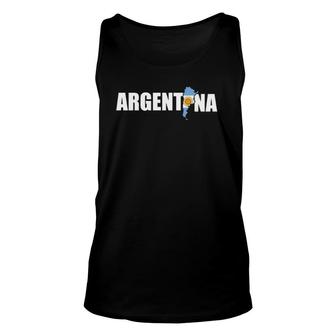 Argentina Flag Map Argentinian Flag Unisex Tank Top | Mazezy