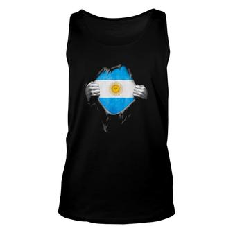 Argentina Flag Proud Argentinian Unisex Tank Top | Mazezy