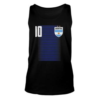 Argentina Futbol Soccer 10 Jersey Tee Unisex Tank Top | Mazezy