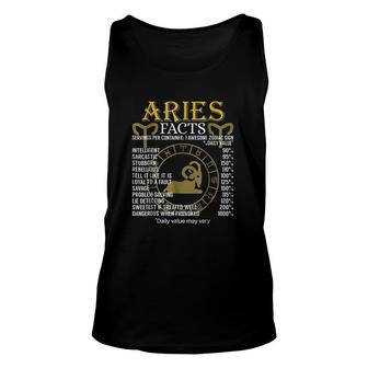 Aries Facts Zodiac Sign Unisex Tank Top | Mazezy