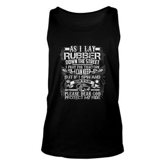 As I Lay Rubber Down The Street Drag Racing Gift Unisex Tank Top | Mazezy