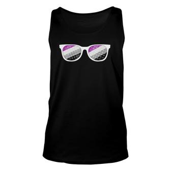 Asexual Pride Sunglasses Subtle Ace Flag Colors Unisex Tank Top | Mazezy