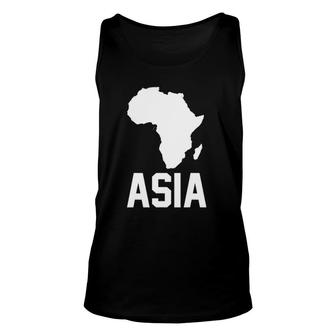 Asia With Africa Map Geography Teacher Gift Unisex Tank Top | Mazezy