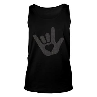 Asl I Love You Sign Language Unisex Tank Top | Mazezy
