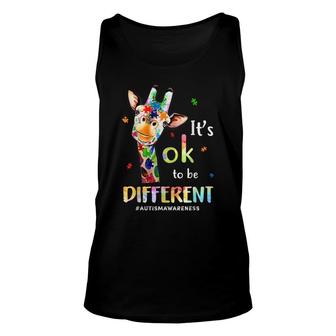 Autism Awareness Acceptance Women Kid Its Ok To Be Different Unisex Tank Top - Seseable