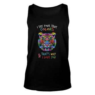 Autism Awareness Fathering It's Ok To Be Different Tiger Zip Tank Top | Mazezy