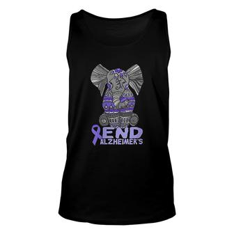 Awareness And Gifts Purple Elephant Unisex Tank Top | Mazezy