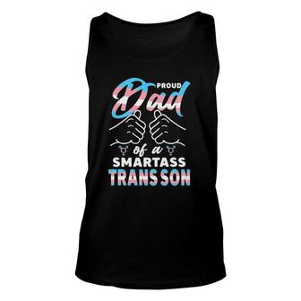 Mens Awesome Proud Trans Dad Pride Lgbt Awareness Father's Day Tank Top | Mazezy