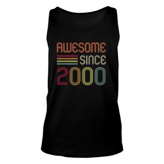 Awesome Since 2000 21St Birthday Retro Unisex Tank Top | Mazezy