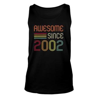 Awesome Since 2002 19Th Birthday Retro Unisex Tank Top | Mazezy