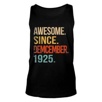 Awesome Since December 1925 96Th Birthday 96 Year Old Unisex Tank Top | Mazezy