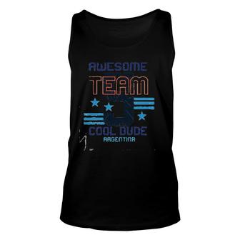 Awesome Team 5 Cool Dude Argentina Unisex Tank Top | Mazezy