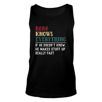 Baba Know Everything Father's Day For Grandfather Tank Top | Mazezy