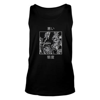 Bad Attitudes Roses Japanese Aesthetic Punk Soft Grunge Goth Unisex Tank Top - Thegiftio