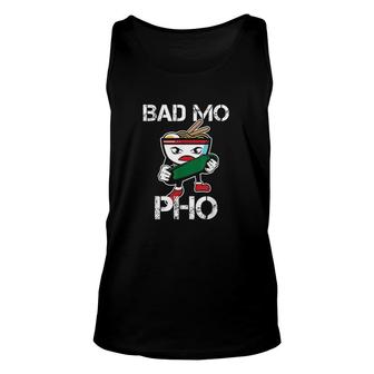 Bad Mo Pho Print Funny Unisex Tank Top - Thegiftio UK