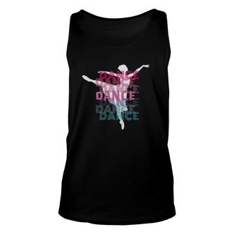 Ballet Dance With Ballerina Silhouette Retro Look Lettering 20 Balle Ballerina Tank Top | Mazezy