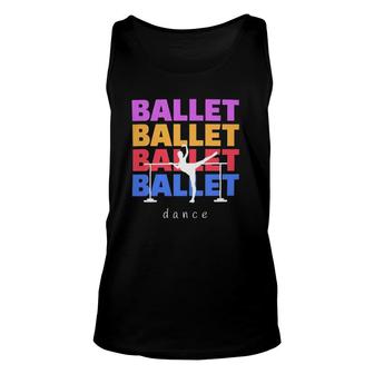 Ballet Dance Dance Rainbow Color Unisex Tank Top | Mazezy