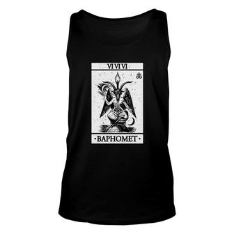 Baphomet Tarot Card Long Sleeve Occult Unisex Tank Top - Thegiftio UK