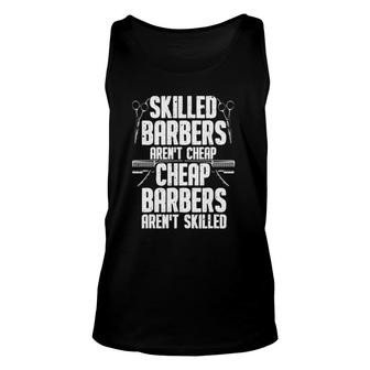 Barber Designs For Men Dad Funny Hairdressing Hair Stylists Unisex Tank Top | Mazezy CA
