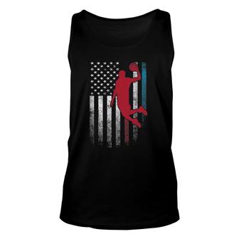 Basketball Ball 4Th Of July American Flag Usa America Unisex Tank Top | Mazezy