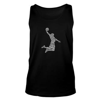 Basketball Player Typography Unisex Tank Top | Mazezy
