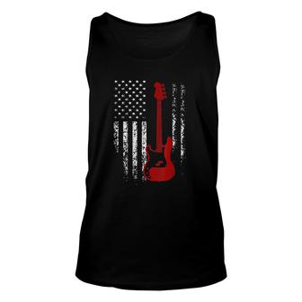Bass Guitar American Flag Bass Guitar Unisex Tank Top | Mazezy
