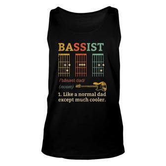 Bassist Dad Definition Guitar Chords Guitarist Bass Player Unisex Tank Top | Mazezy