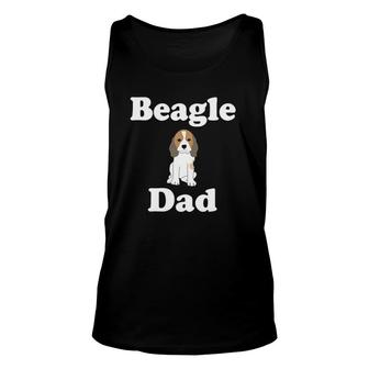 Beagle Dad Cute Puppy Fathers Day Dog Lovers Gift Unisex Tank Top | Mazezy