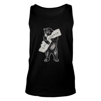 Bear Hug I Love California Unisex Tank Top | Mazezy