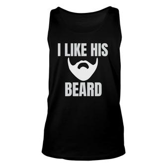 Womens I Like His Beard Couples Matching Sets Husband Wife Tank Top | Mazezy