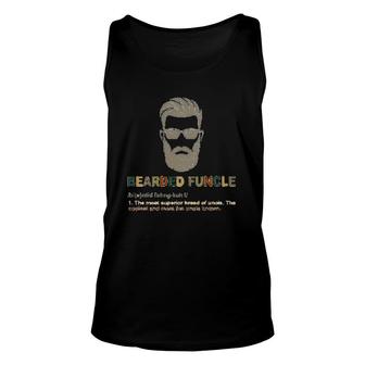 Bearded Funcle Uncle Unisex Tank Top | Mazezy