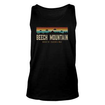 Beech Mountain North Carolina Vintage Mountains Hiking Retro Tank Top | Mazezy