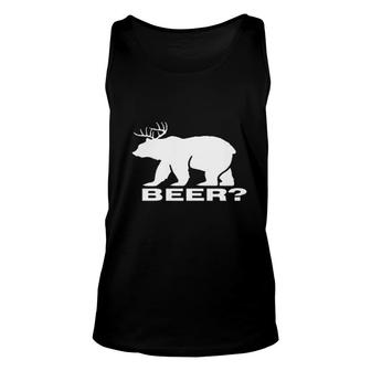 Beer Deer Bear Funny College Alcohol Funny Party Drinking Hunt Unisex Tank Top - Thegiftio