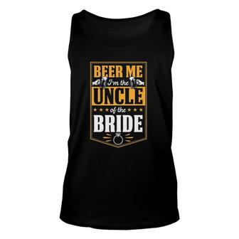 Mens Beer Me I'm The Uncle Of The Bride Wedding Party Squad Love Tank Top | Mazezy UK
