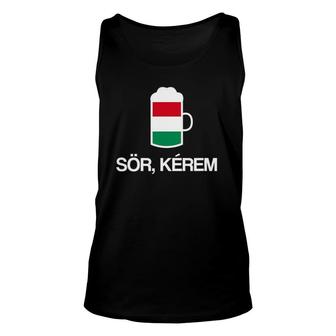 Beer Please In Hungarian Hungary Beer Unisex Tank Top | Mazezy