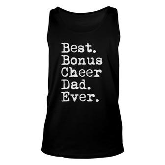 Best Bonus Cheer Dad Ever Cheerleading Stepdad From Daughter Tank Top | Mazezy