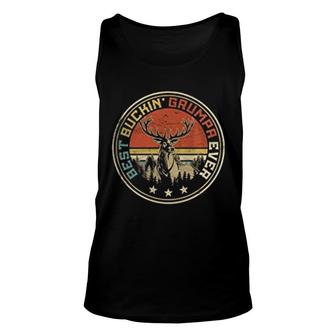 Best Buckin Grumpa Ever Vintage Hunting Unisex Tank Top - Thegiftio