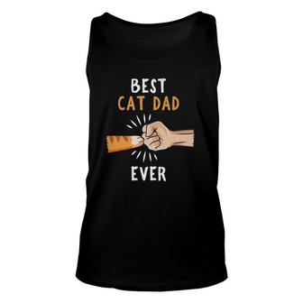 Best Cat Dad Ever Paw Fist Bump Unisex Tank Top | Mazezy