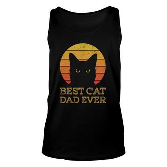 Best Cat Dad Ever Vintage Funny Cat Daddy Father's Day Unisex Tank Top | Mazezy