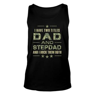 Best Dad And Stepdad Gift From Wife Unisex Tank Top | Mazezy