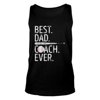 Mens Best Dad Coach Ever Baseball Patriotic For Father's Day Tank Top | Mazezy