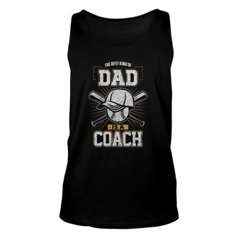 Best Dad Sports Coach Baseball Softball Tee Ball Father Unisex Tank Top | Mazezy