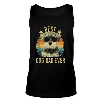 Mens Best Dog Dad Ever Miniature Schnauzer Father's Day Tank Top | Mazezy