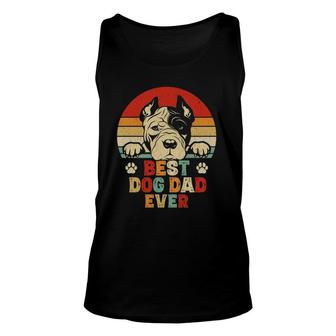 Best Dog Dad Ever Pit Bull Daddy American Pitbull Dog Lover Unisex Tank Top | Mazezy