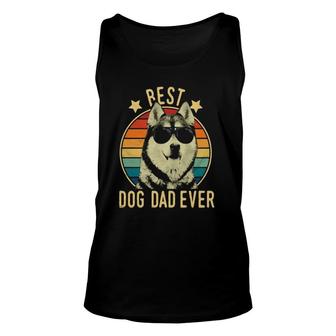Best Dog Dad Ever Siberian Husky Father's Day Gift Unisex Tank Top | Mazezy