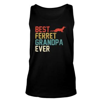 Best Ferret Grandpa Ever Retro , Grandpa Gifts Unisex Tank Top | Mazezy