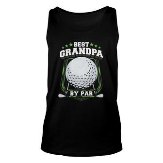 Mens Best Grandpa By Par Golf Papa Grandfather Pop Dad Golf Tank Top | Mazezy