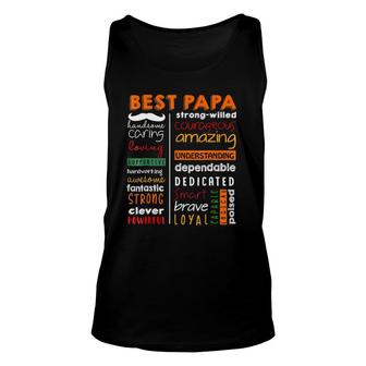Best Papa Handsome Caring Loving Supportive Hardworking Unisex Tank Top | Mazezy